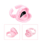 Pink Heart Shape Lash Glue Ring with Slits