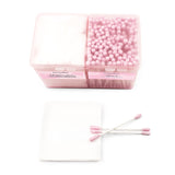 Pre and Pro Pink Cotton Buds and Unbleached Cotton Pads Organizing Box